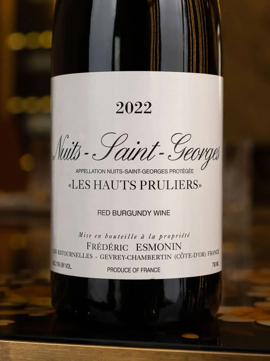 Этикетка Frederic Esmonin Nuits-Saint-Georges Les Hauts Pruliers 2022
