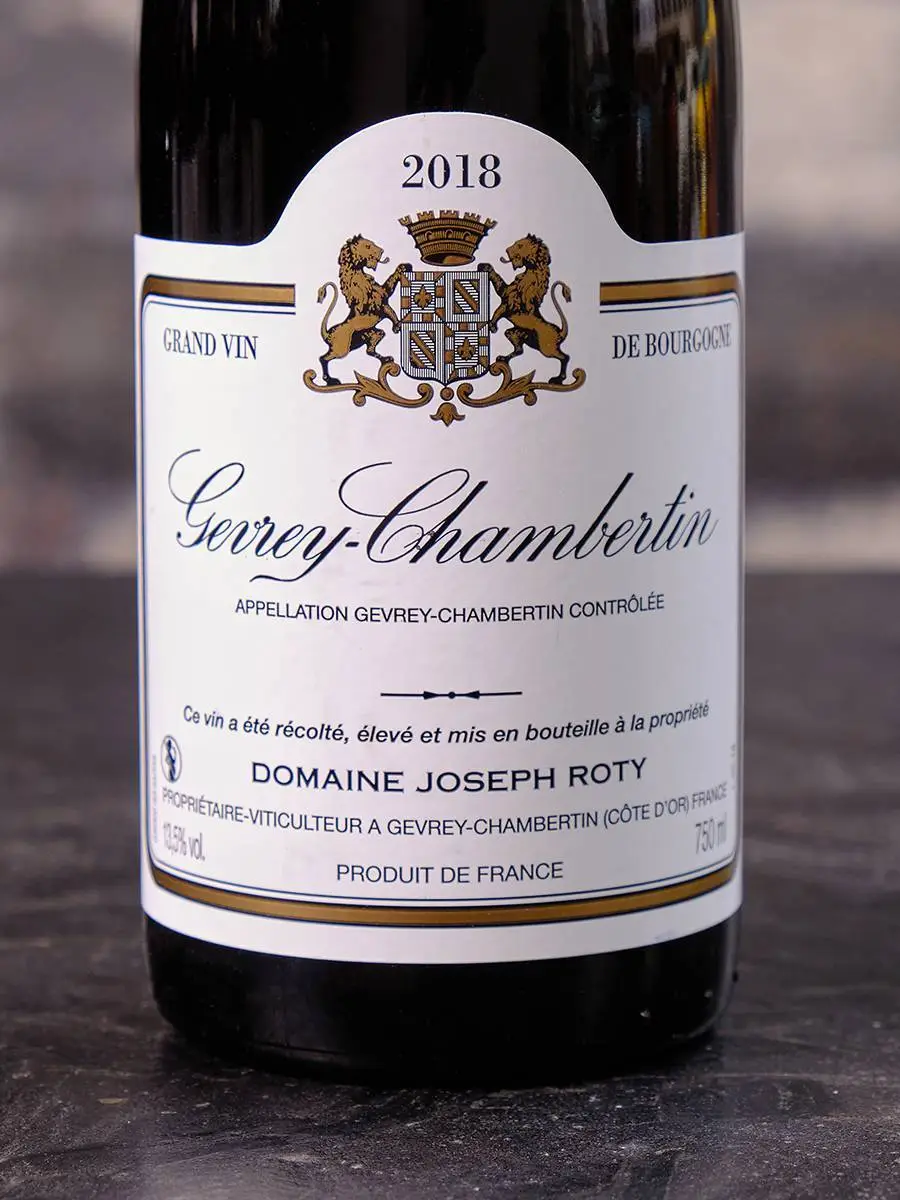 Этикетка Domaine Joseph Roty Gevrey-Chambertin Cuvee Champs Chenys 2018