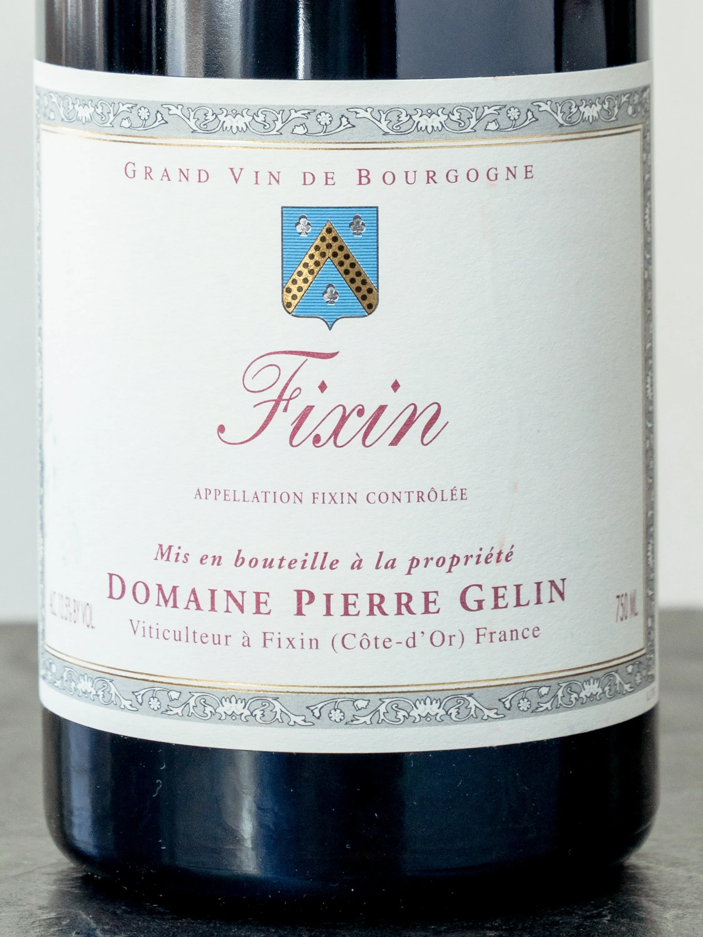 Этикетка Domaine Pierre Gelin Fixin