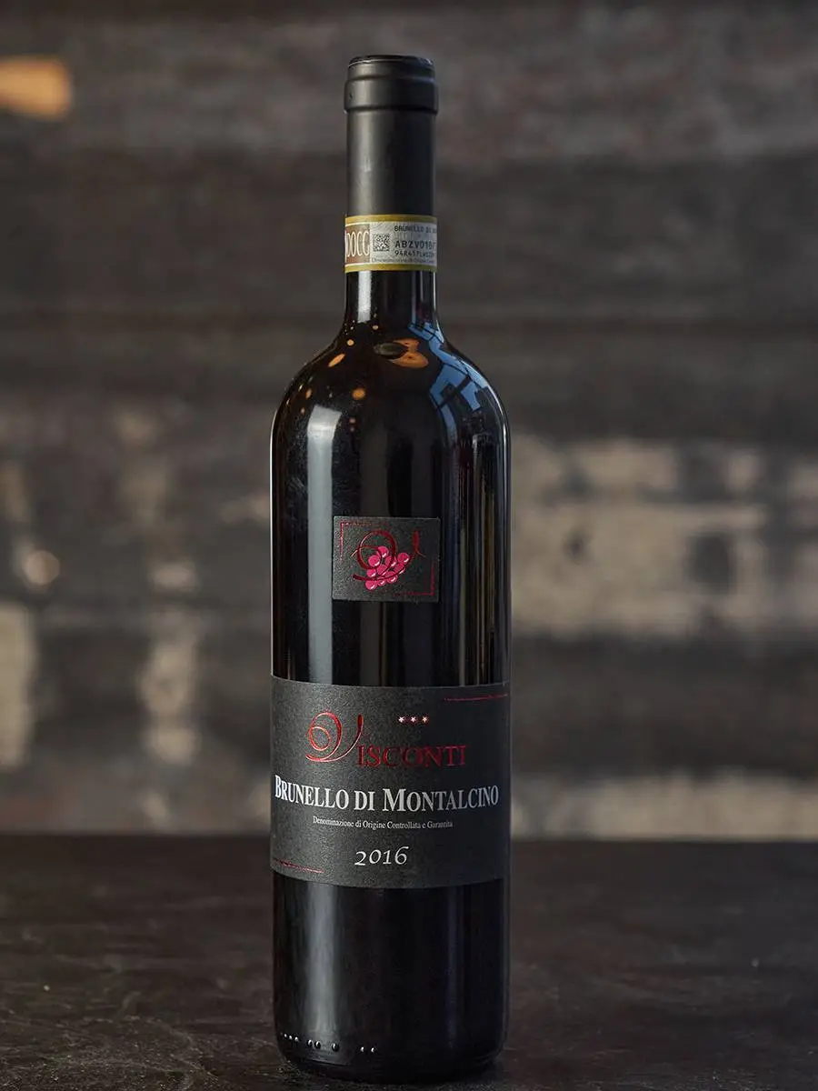 Вино Visconti Brunello di Montalcino 2016 купить в винном ресторане Остерия - лучшая цена Вино Visconti Brunello di Montalcino 2016 / Брунелло ди Монтальчино Висконти 2016