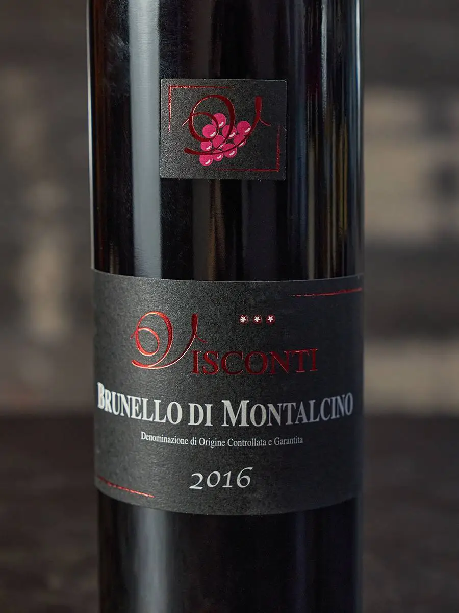 Вино Visconti Brunello di Montalcino 2016 купить в винном ресторане Остерия - лучшая цена Этикетка Visconti Brunello di Montalcino