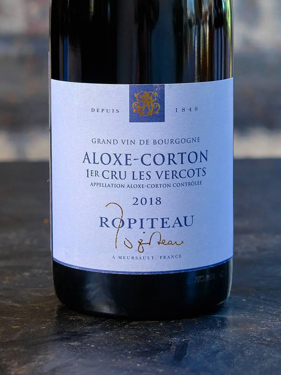 Этикетка Ropiteau Aloxe Corton Les Vercots 1er Cru 2018