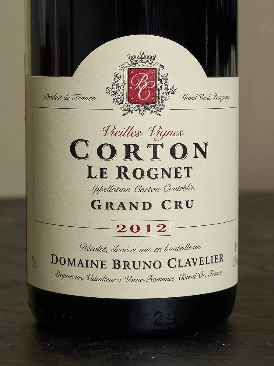 Вино Domaine Bruno Clavelier Corton Grand Cru Le Rognet 2012 / Домен Брюно Клавелье Кортон Гран Крю Ле Ронье 