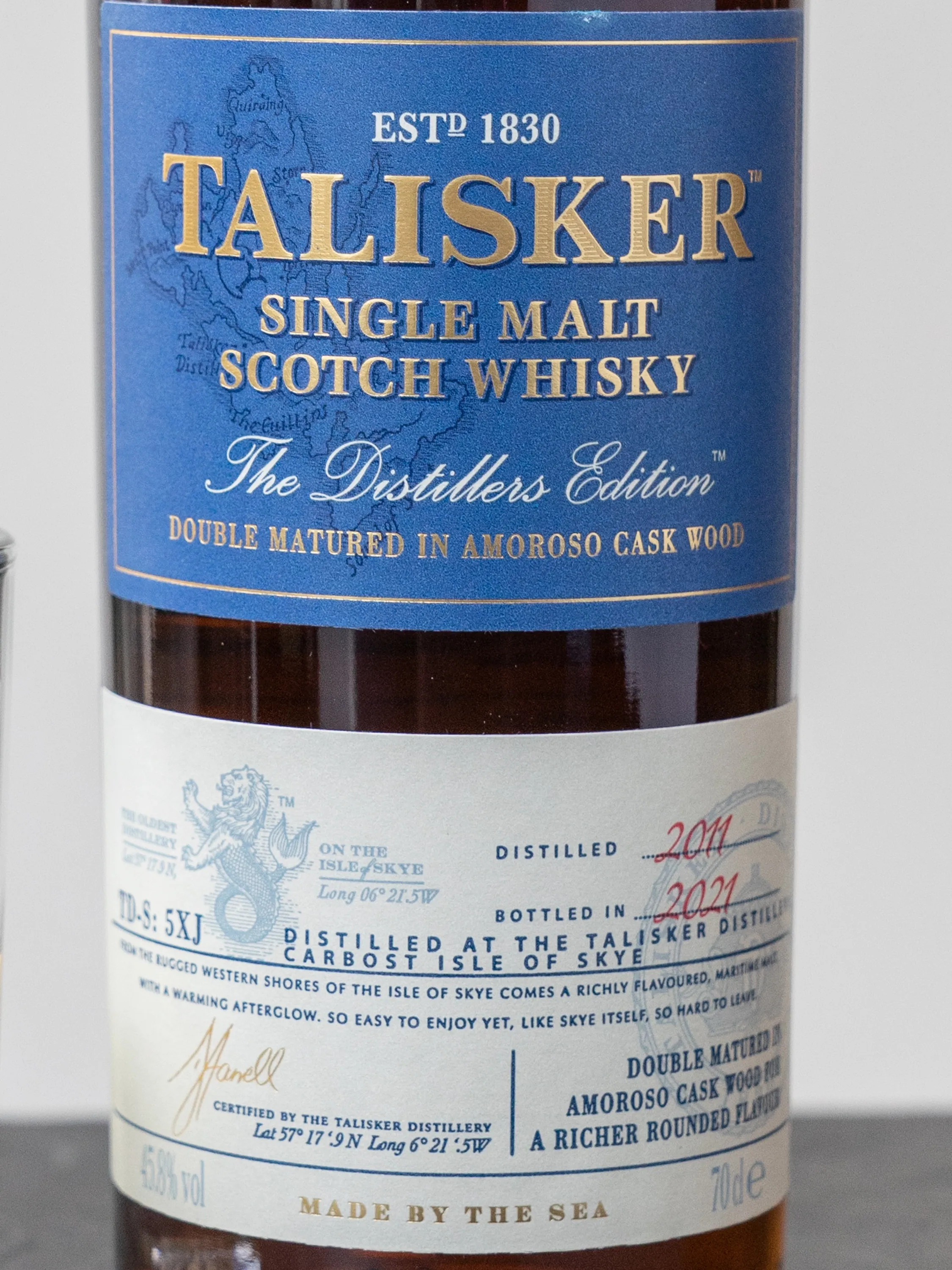 Этикетка Talisker 10 Years Old Distillers Edition 2021