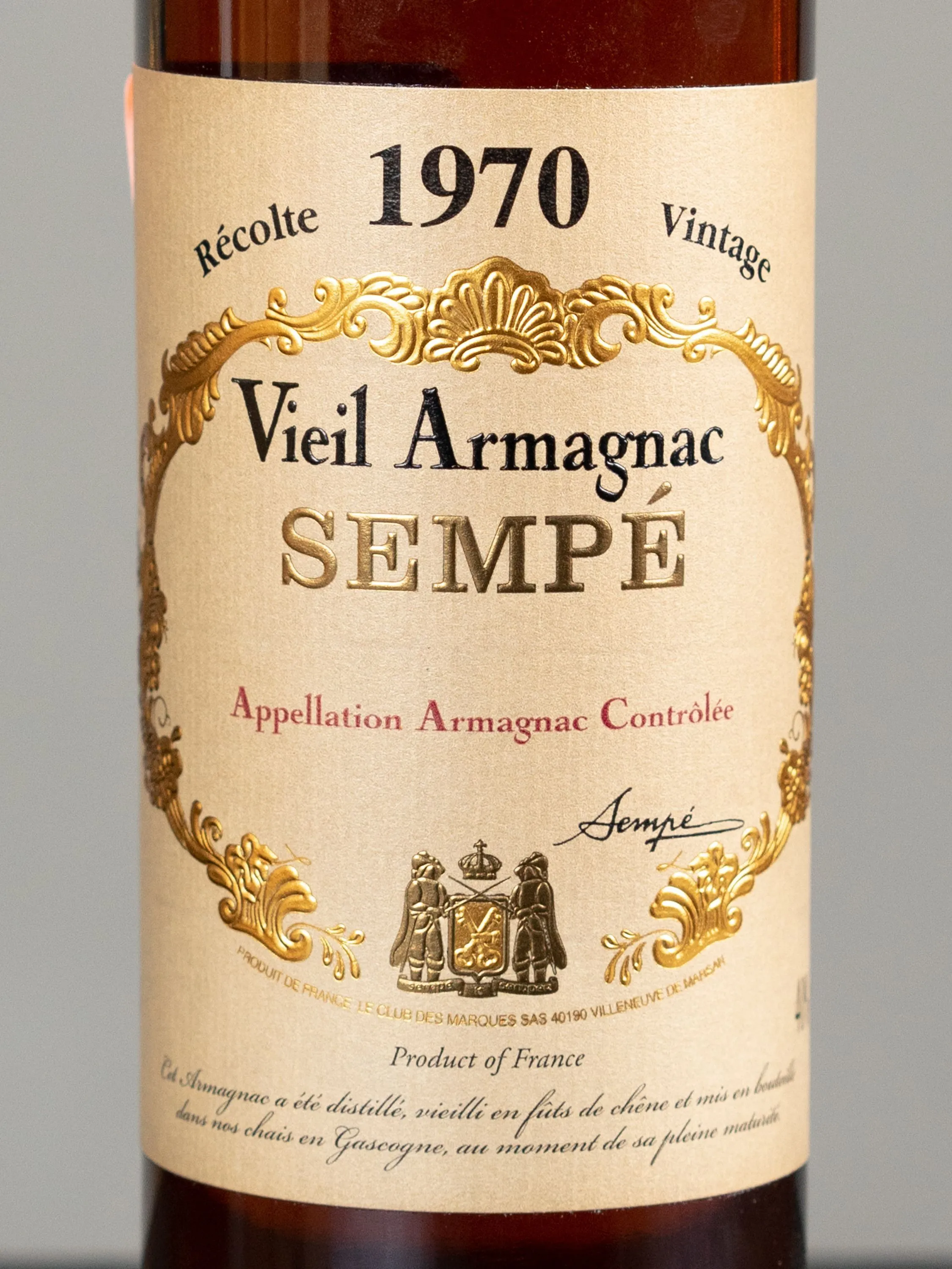 Арманьяк Armagnac Sempe Vieil 1970 купить в ресторане Остерия Амичи - лучшая цена Арманьяк Armagnac Sempe Vieil 1970 / Семпэ Вьей 1970