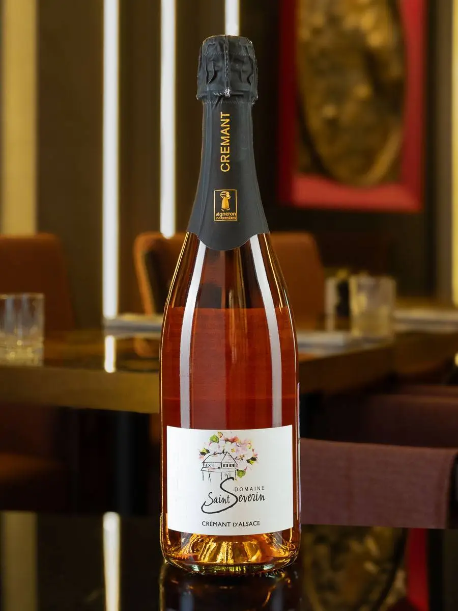 Игристое вино Domaine Saint Severin Cremant d`Alsace Rose Brut / Домен Сэн Северин Креман д'Эльзас Розе Брют