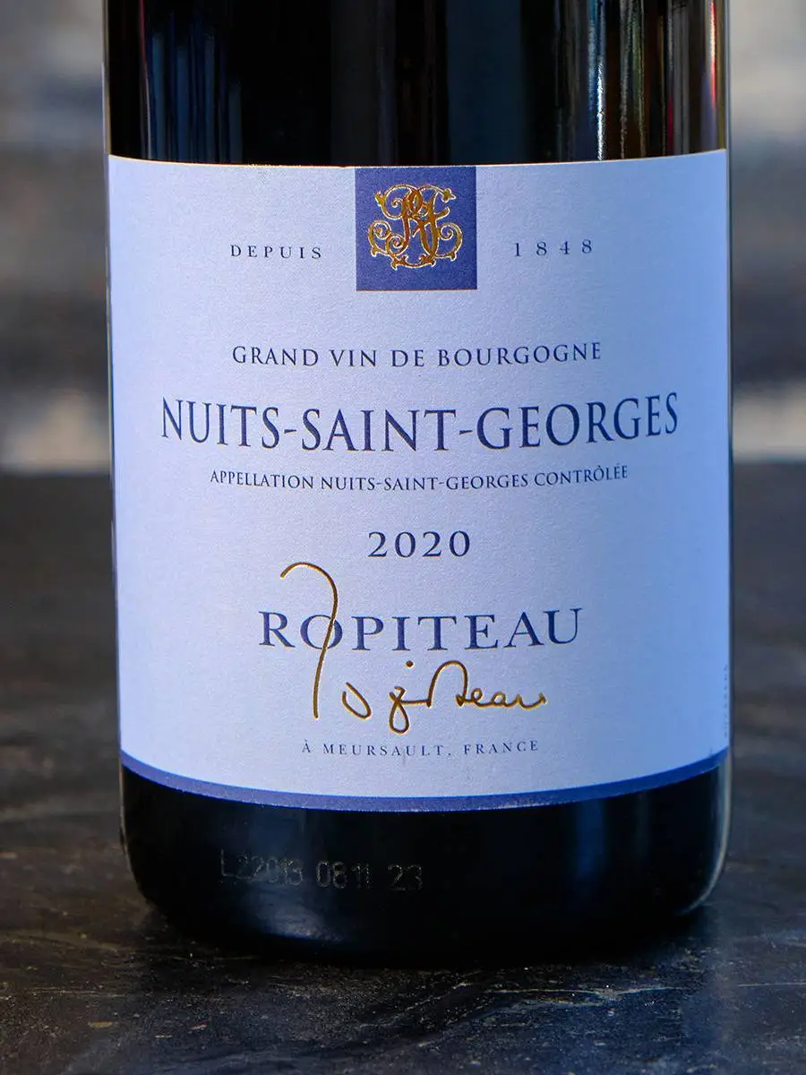 Вино Ropiteau Nuits-Saint-Georges 2020 / Ропито Нюи-Сен-Жорж