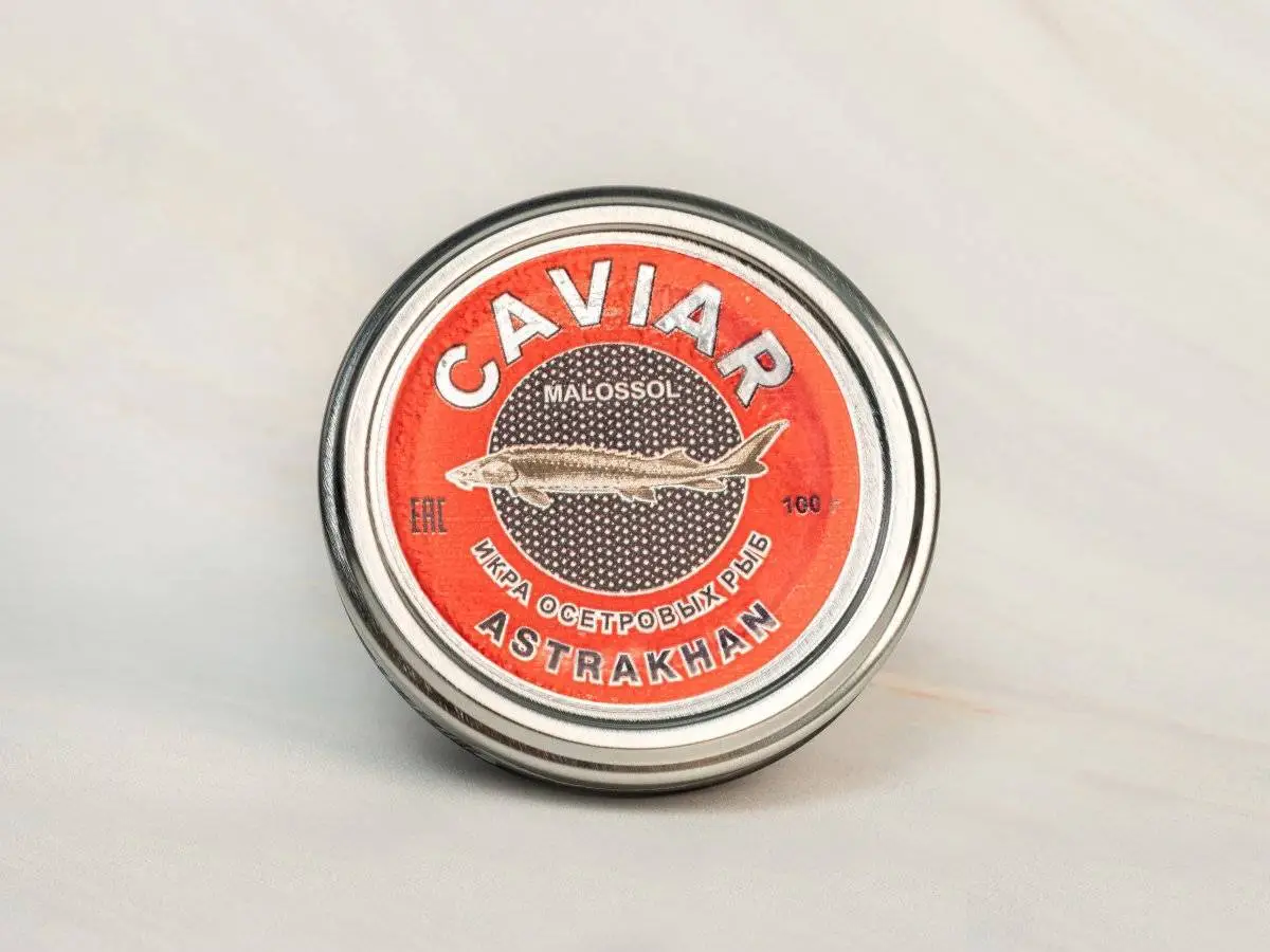 Черная икра стерляди зернистая 100 г