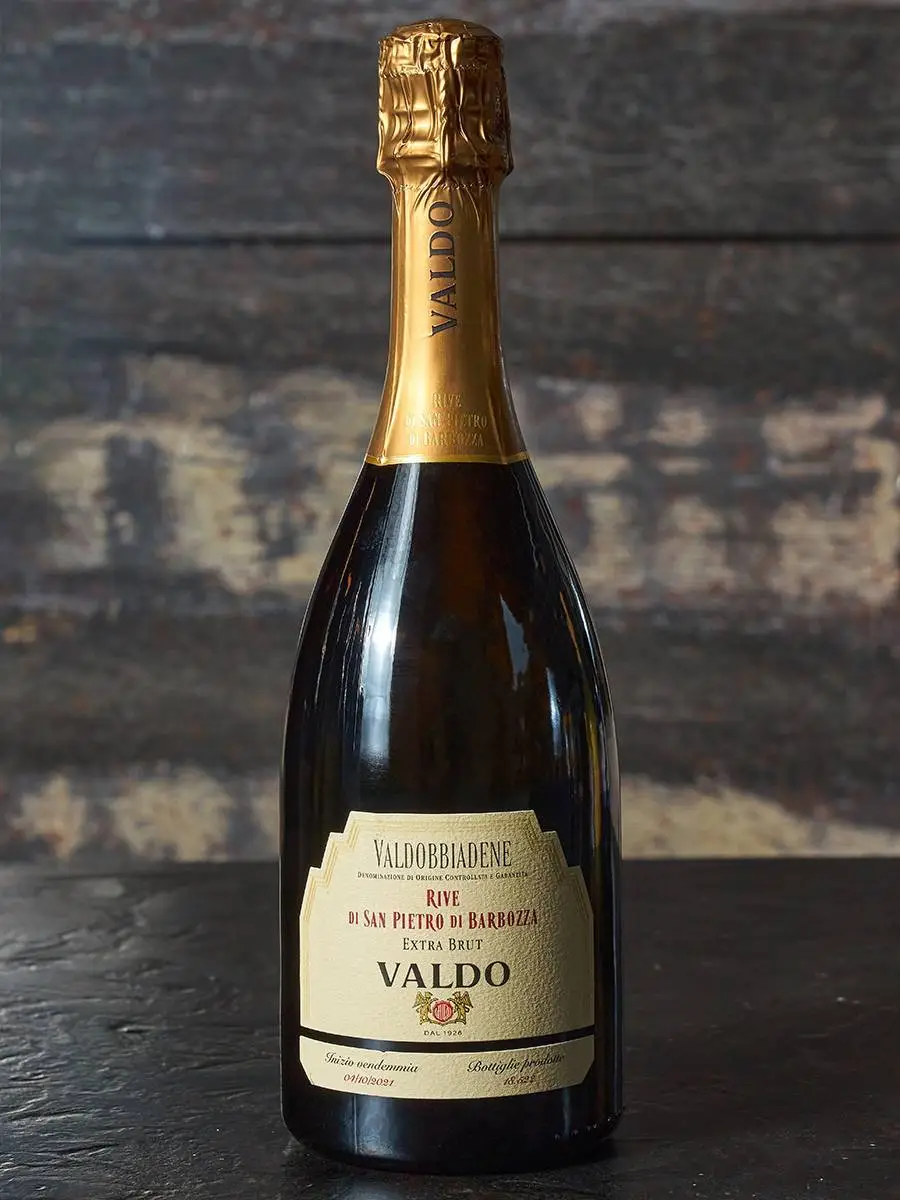 Игристое вино Prosecco Valdobbiadene Superiore Rive di San Pietro di Barbozza Brut Nature Valdo / Просекко Супериоре Вальдоббьядене Риве ди СанПьетро ди Барбоцца Вальдо