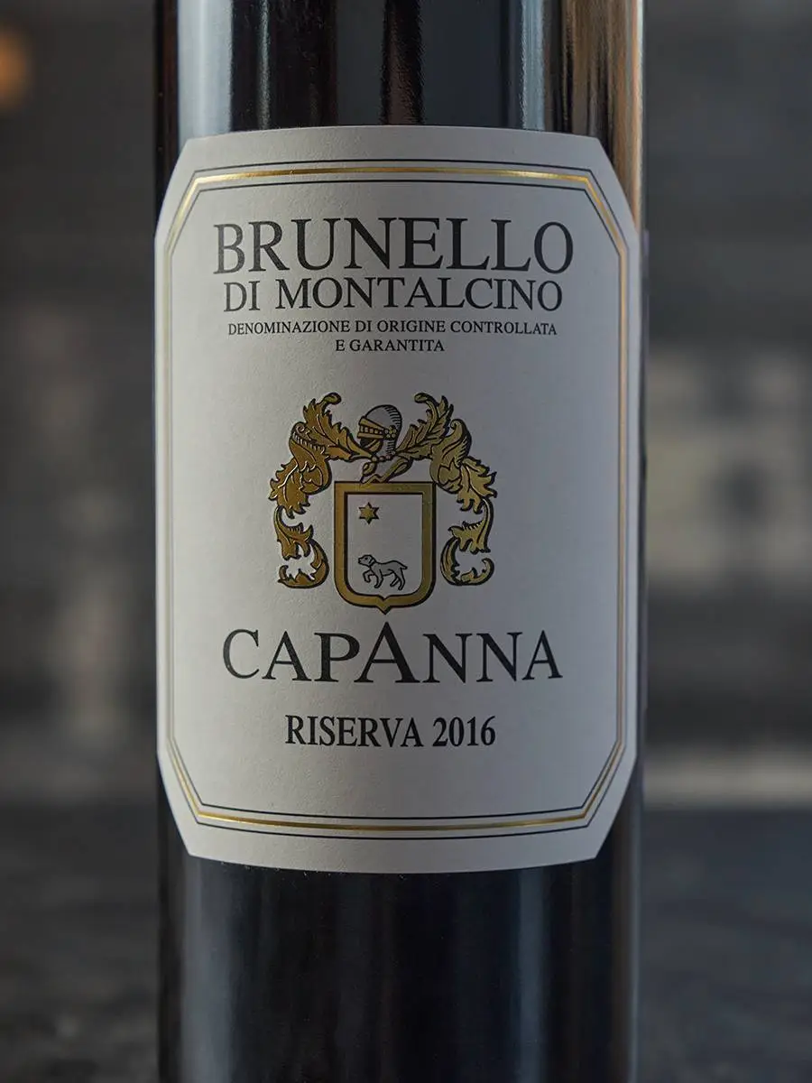 Этикетка Capanna Brunello di Montalcino Riserva DOCG 2016