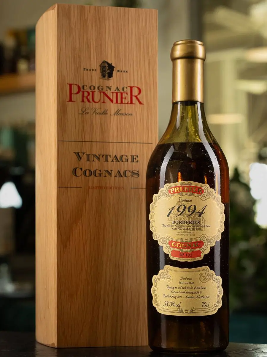 Купить коньяк Prunier Vintage Borderies 1994 в ресторане Остерия цена Коньяк Prunier Vintage Borderies 1994 / Прунье Винтаж Бордери