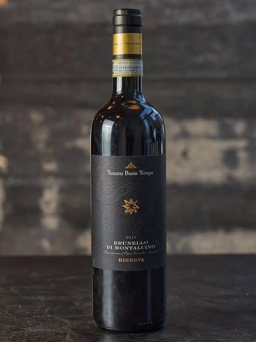 Вино Brunello di Montalcino Riserva Tenuta Buon Tempo DOCG 2012 купить в винном ресторане Остерия - лучшая цена Вино Brunello di Montalcino Riserva Tenuta Buon Tempo DOCG 2012 / Брунелло ди Монтальчино Резерва Тенута Буон Темпо
