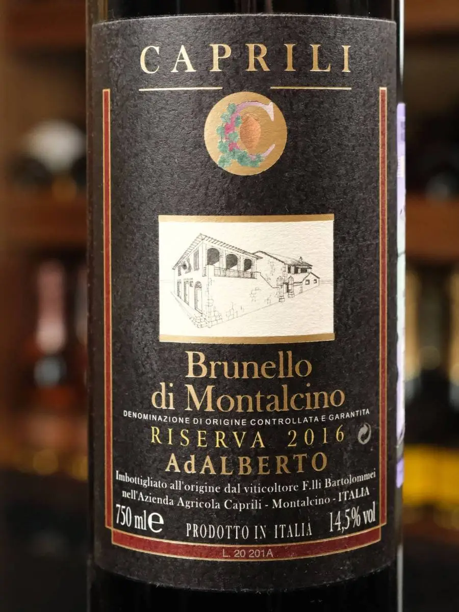 Вино Brunello di Montalcino AdAlberto Riserva Caprili 2016 купить в винном ресторане Остерия - лучшая цена Вино Brunello di Montalcino AdAlberto Riserva Caprili 2016 / Брунелло Ди Монтальчино Резерва АдАльберто Каприли 2016