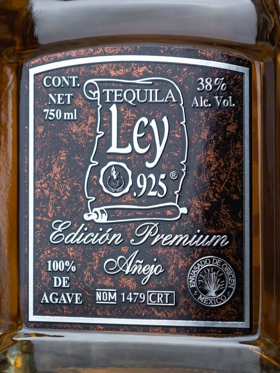 Этикетка Ley 925 Anejo Premium