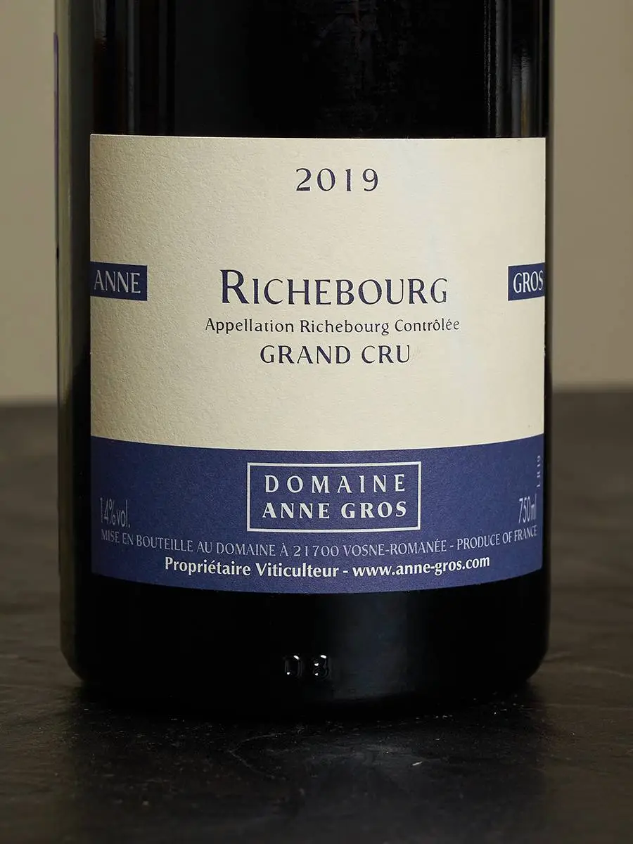 Этикетка Anne Gros Richebourg 2019