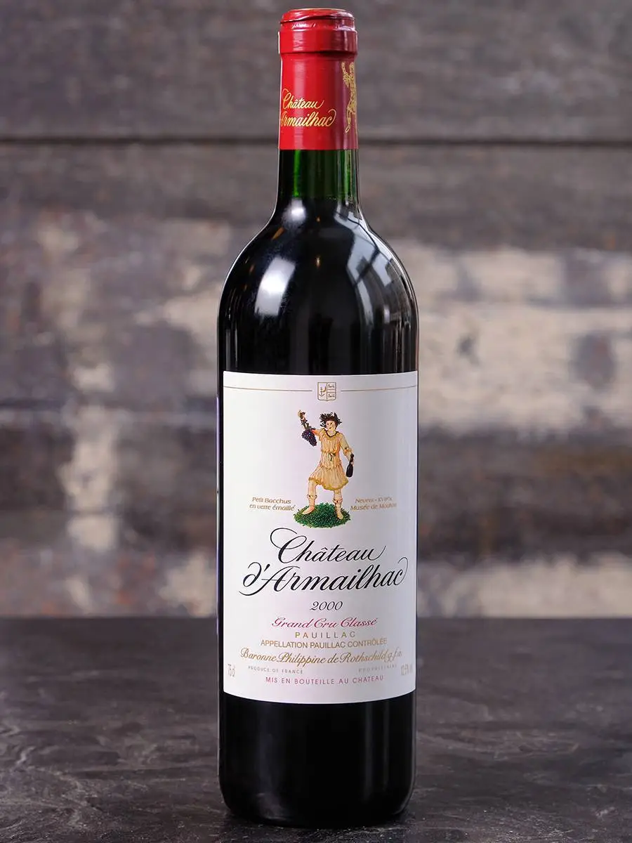 Вино Chateau d`Armailhac Grand Cru Classe Pauillac 2000 купить в винном ресторане Остерия - лучшая цена Вино Chateau d`Armailhac Grand Cru Classe Pauillac 2000 / Шато д' Армайяк Гран Крю Классе Пойяк