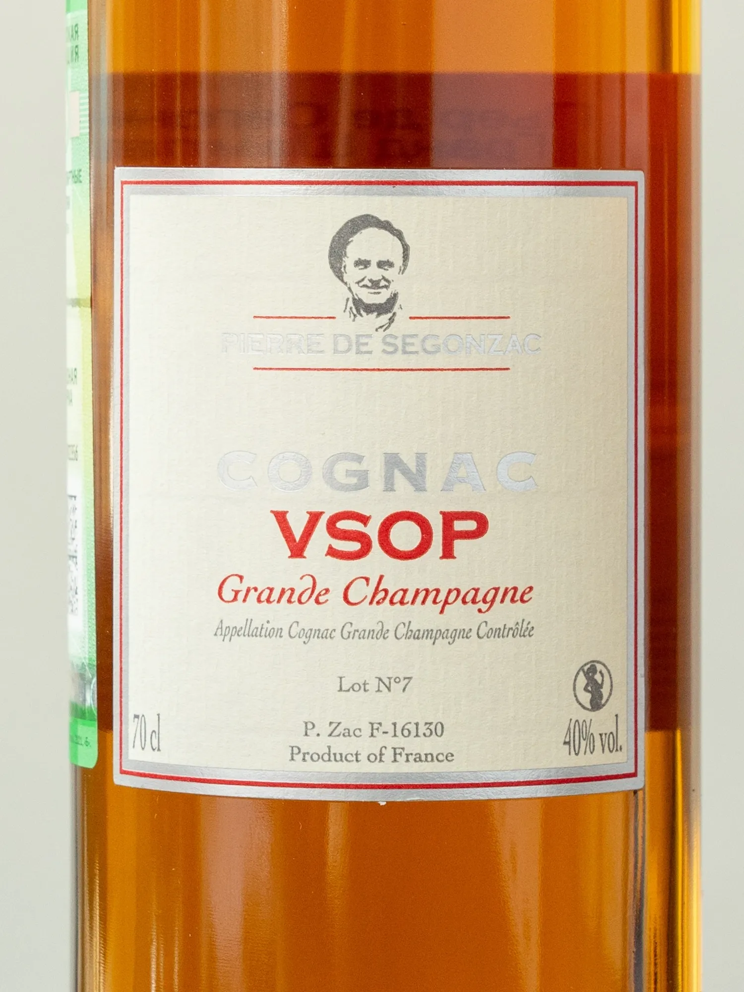 Этикетка Pierre de Segonzac VSOP Grande Champagne