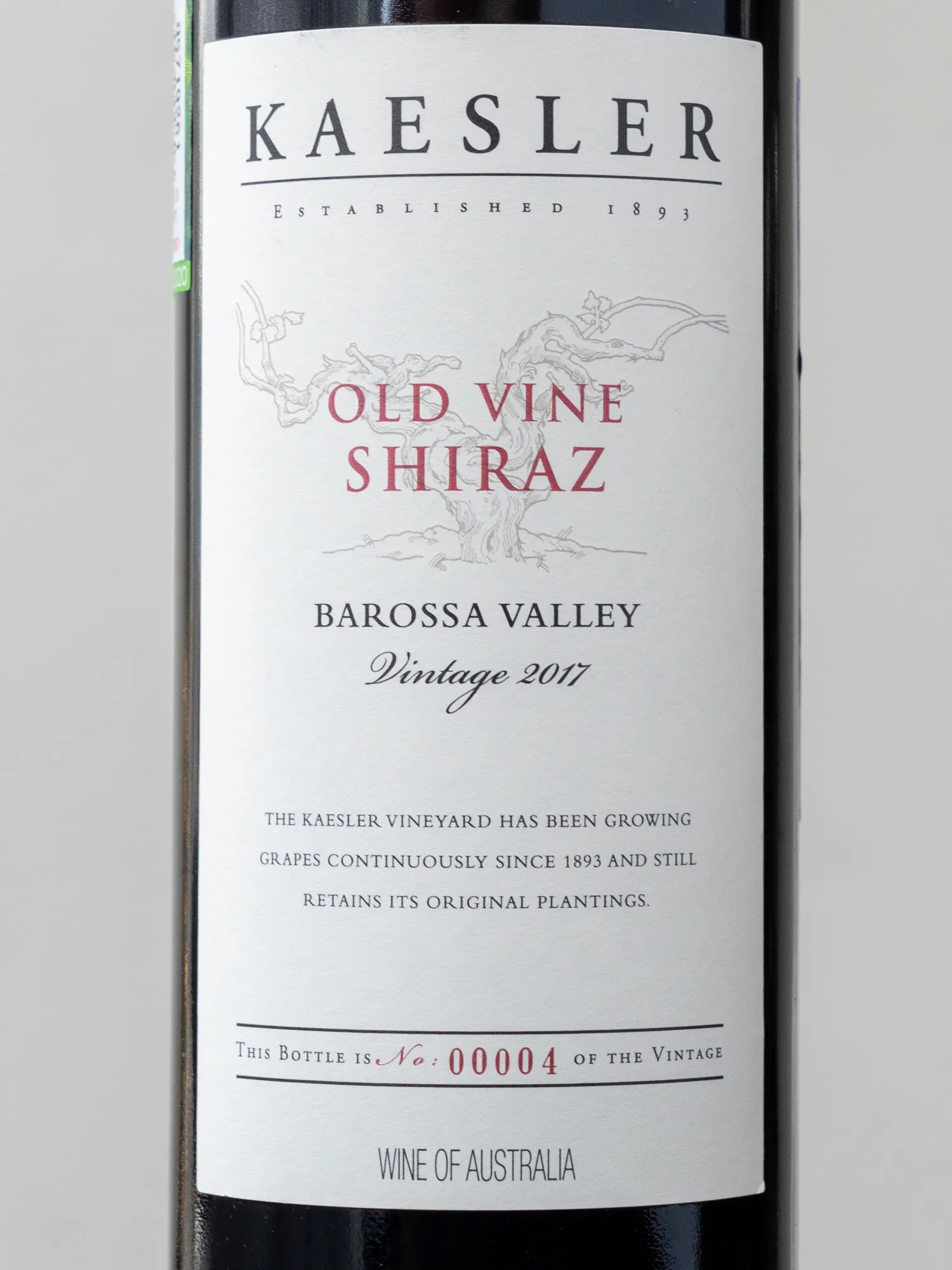 Вино Kaesler Old Vine Shiraz купить в ресторане Остерия - лучшая цена Вино Kaesler Old Vine Shiraz / Кеслер Олд Вайн Шираз