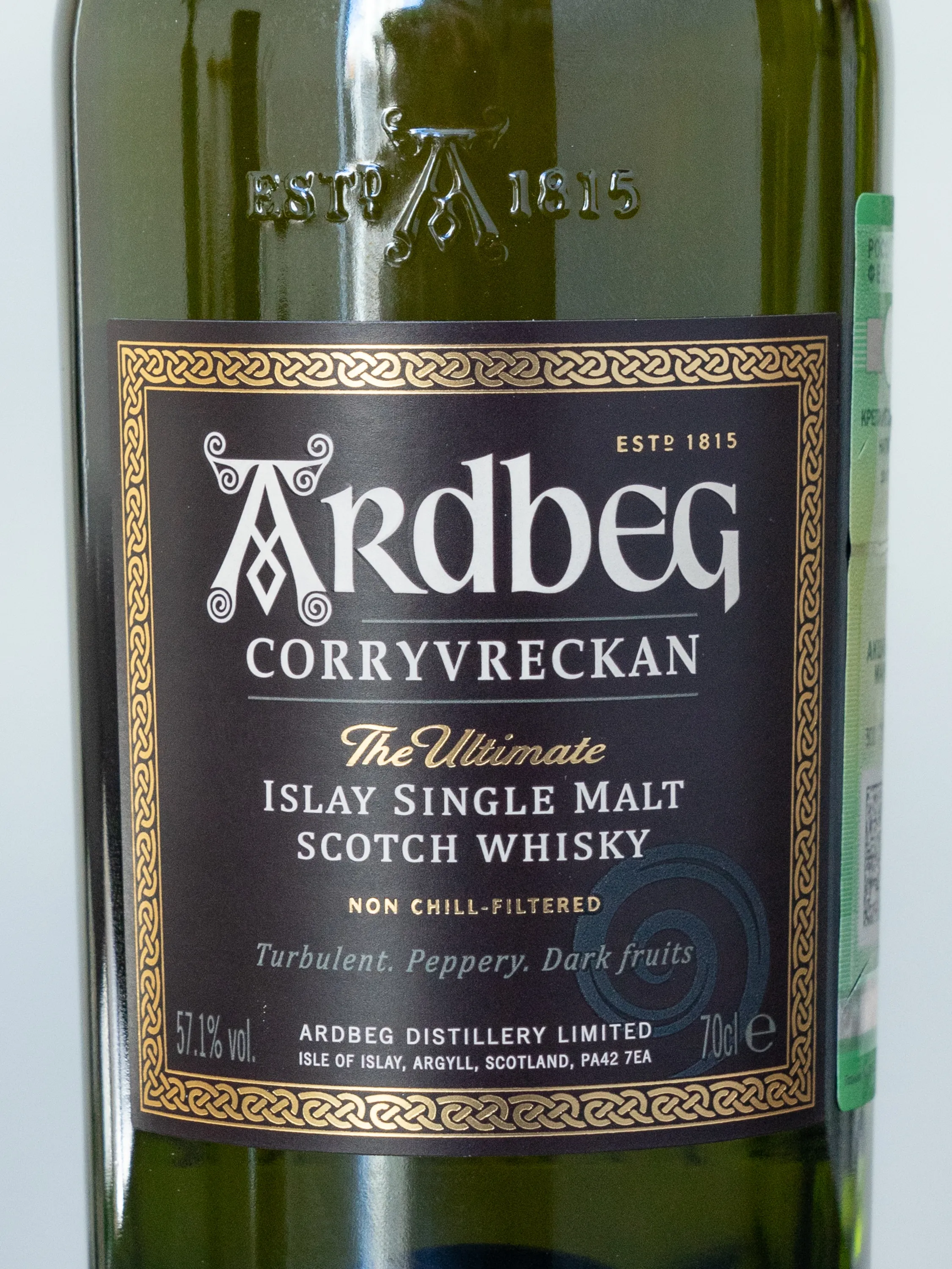 Этикетка Ardbeg Corryvreckan 10 years old