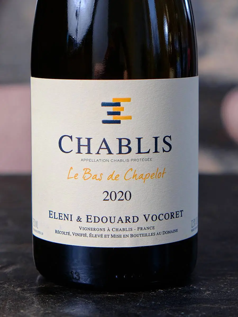 Вино Domaine Eleni et Edouard Vocoret Chablis Le Bas de Chapelot 2020 / Шабли Элени эт Эдуард Вокоре Ле Бас де Шапело