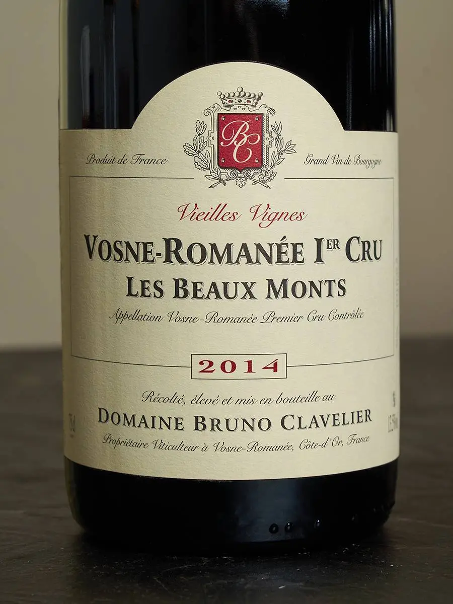 Вино Domaine Bruno Clavelier Vosne-Romanee 1er Cru Les Beaux Monts Vieilles Vignes 2014 купить в винном ресторане Остерия - лучшая цена Вино Domaine Bruno Clavelier Vosne-Romanee 1er Cru Les Beaux Monts Vieilles Vignes 2014 / Домен Брюно Клавелье Вон-Романе Премье Крю Ле Бо Мон Вьей Винь