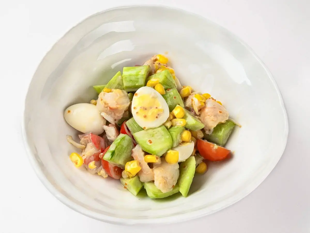 Детский салат крабовый