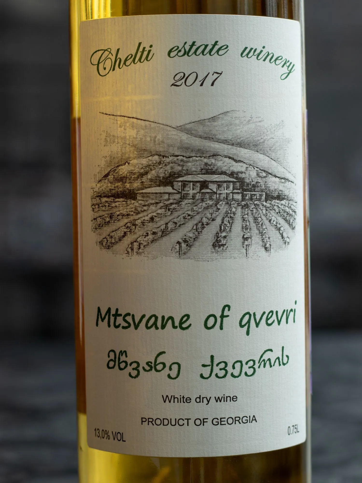 Вино Chelti Mtsvane Qvevri / Челти Мцване Квеври