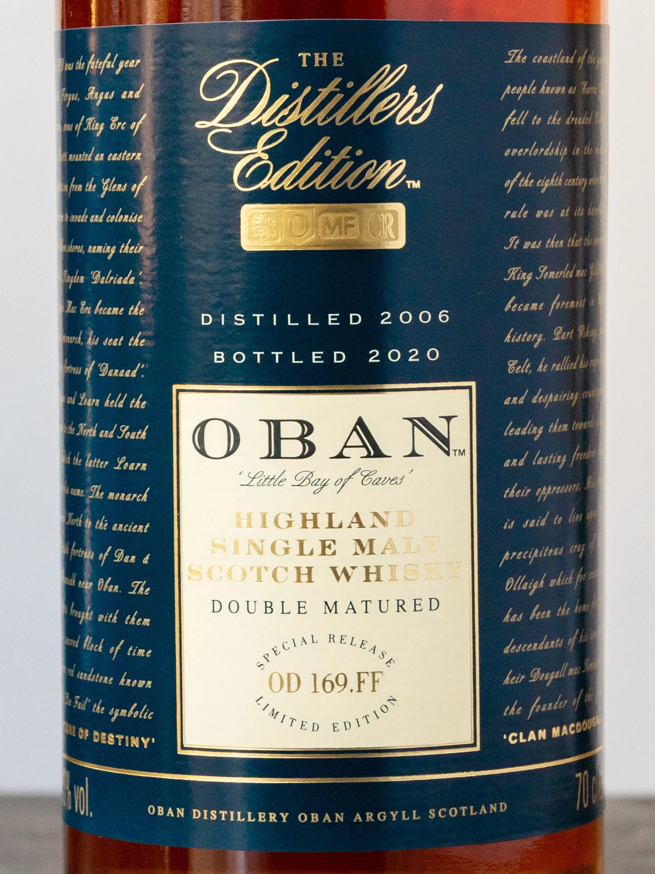 Виски Oban Double aging купить в ресторане Остерия - лучшая цена Виски Oban Double aging / Оубэн Двойная выдержка