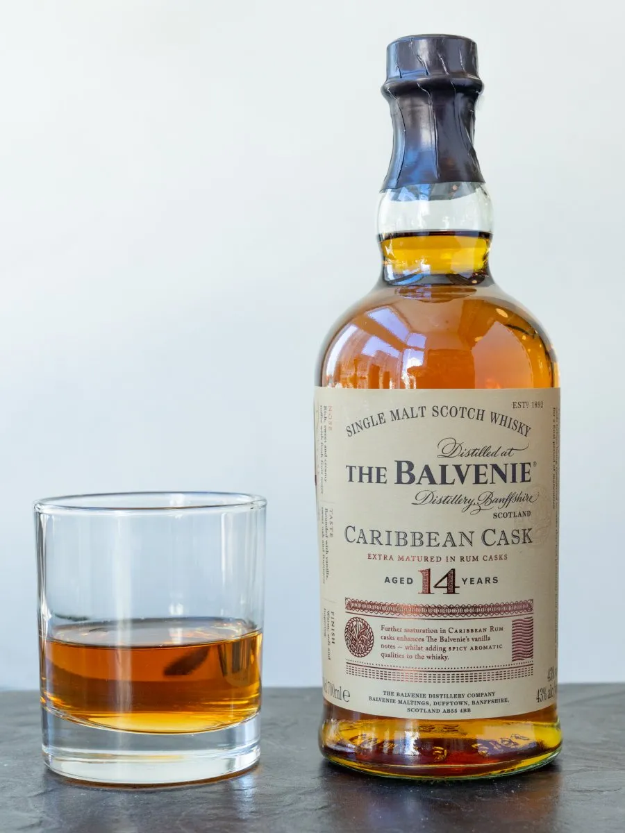 Виски Balvenie Caribbean Cask 14 Years Old купить в винном ресторане Остерия Амичи - лучшая цена Виски Balvenie Caribbean Cask 14 Years Old / Балвени Карибиан Каск 14 лет