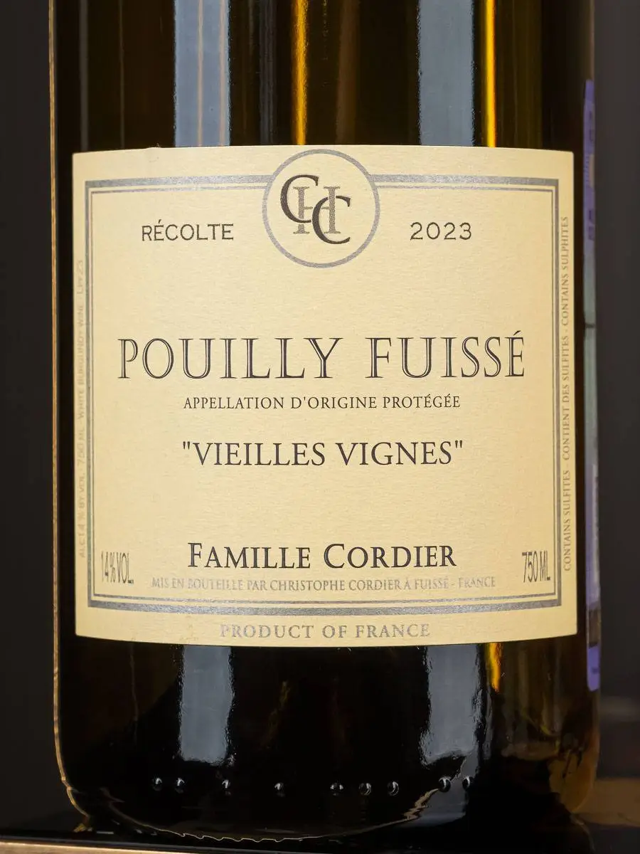 Вино Famille Cordier Vielles Vignes Pouilly Fuisse AOC 2023 / Пуйи Фюиссе Вьей Винь Фамий Кордье
