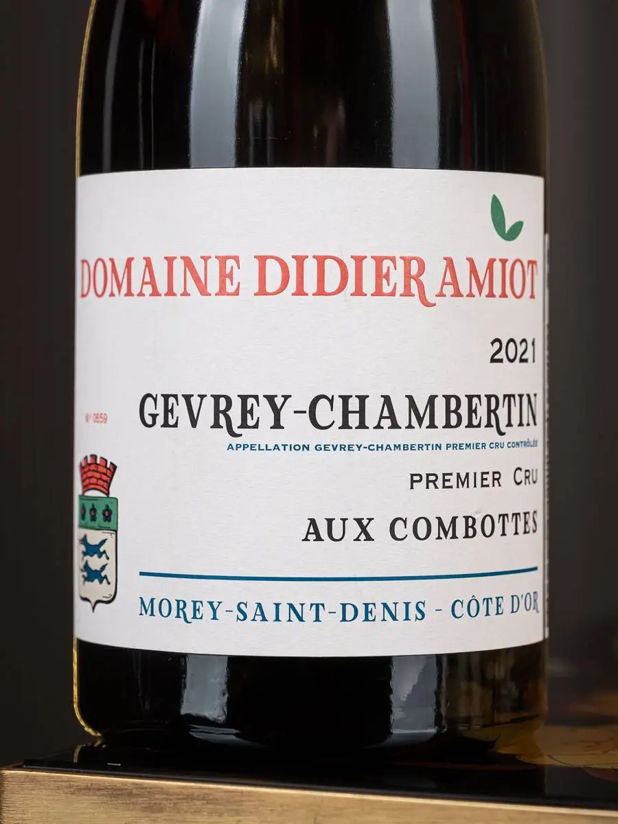 Этикетка Domaine Didier Amiot Gevrey-Chambertin Premier Cru Aux Combottes AOC 2021