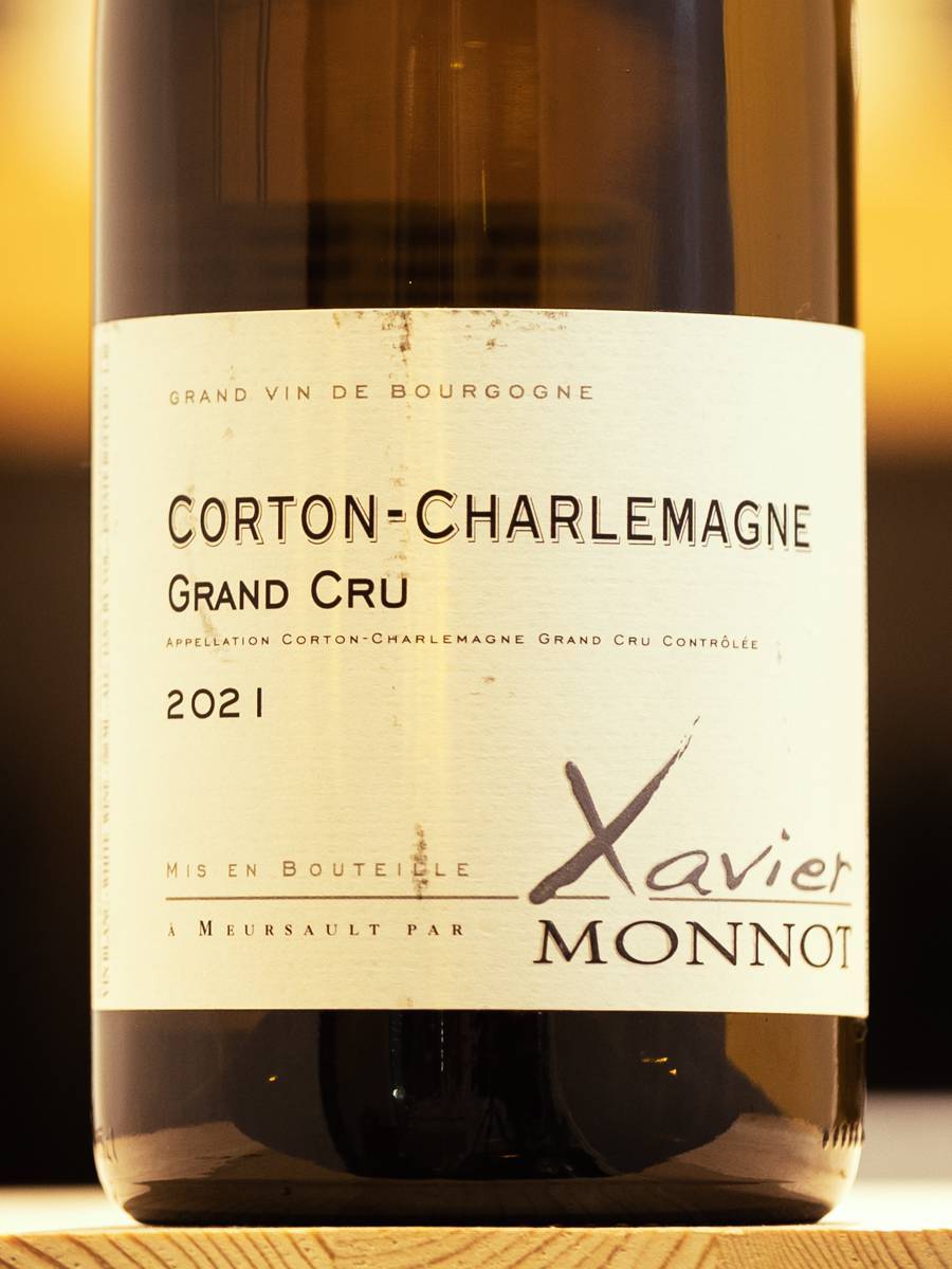 Этикетка Domaine Xavier Monnot Corton-Charlemagne Grand Cru 2021