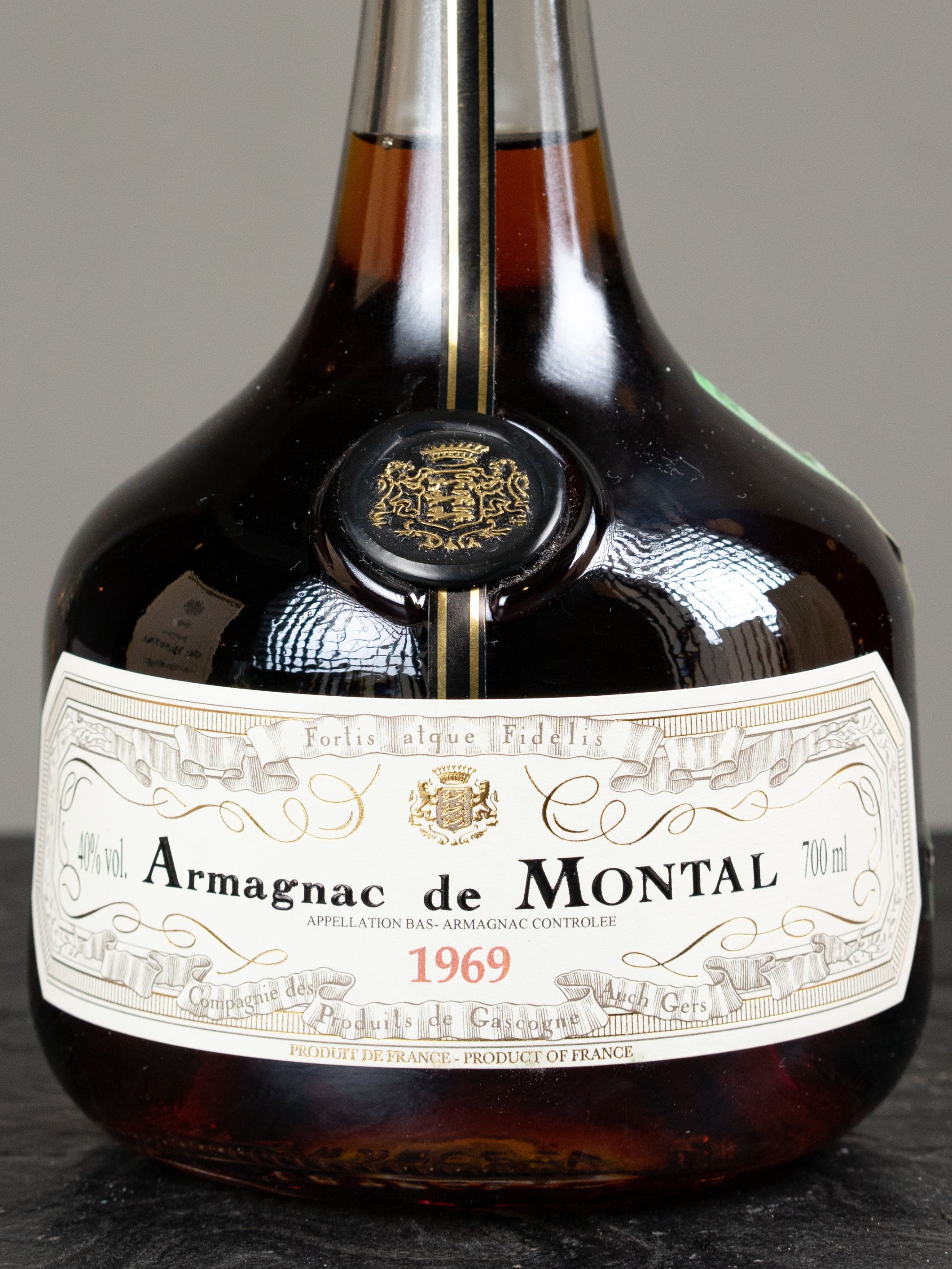 Этикетка Armagnac de Montal 1969