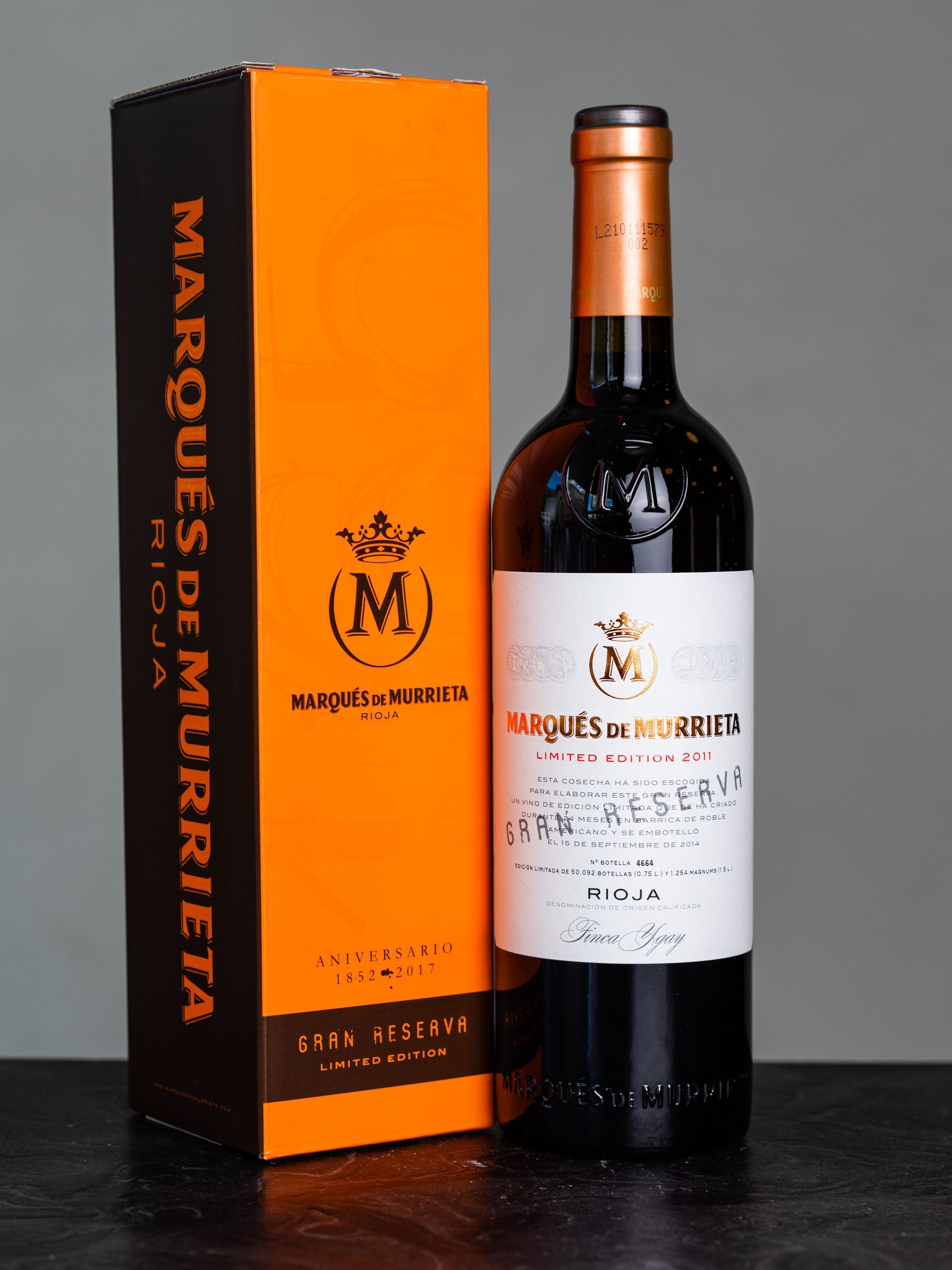 Купить вино Marques de Murrieta Gran Reserva в винном ресторане Остерия цена Вино Marques de Murrieta Gran Reserva / Маркиз де Муррьета Гран Резерва