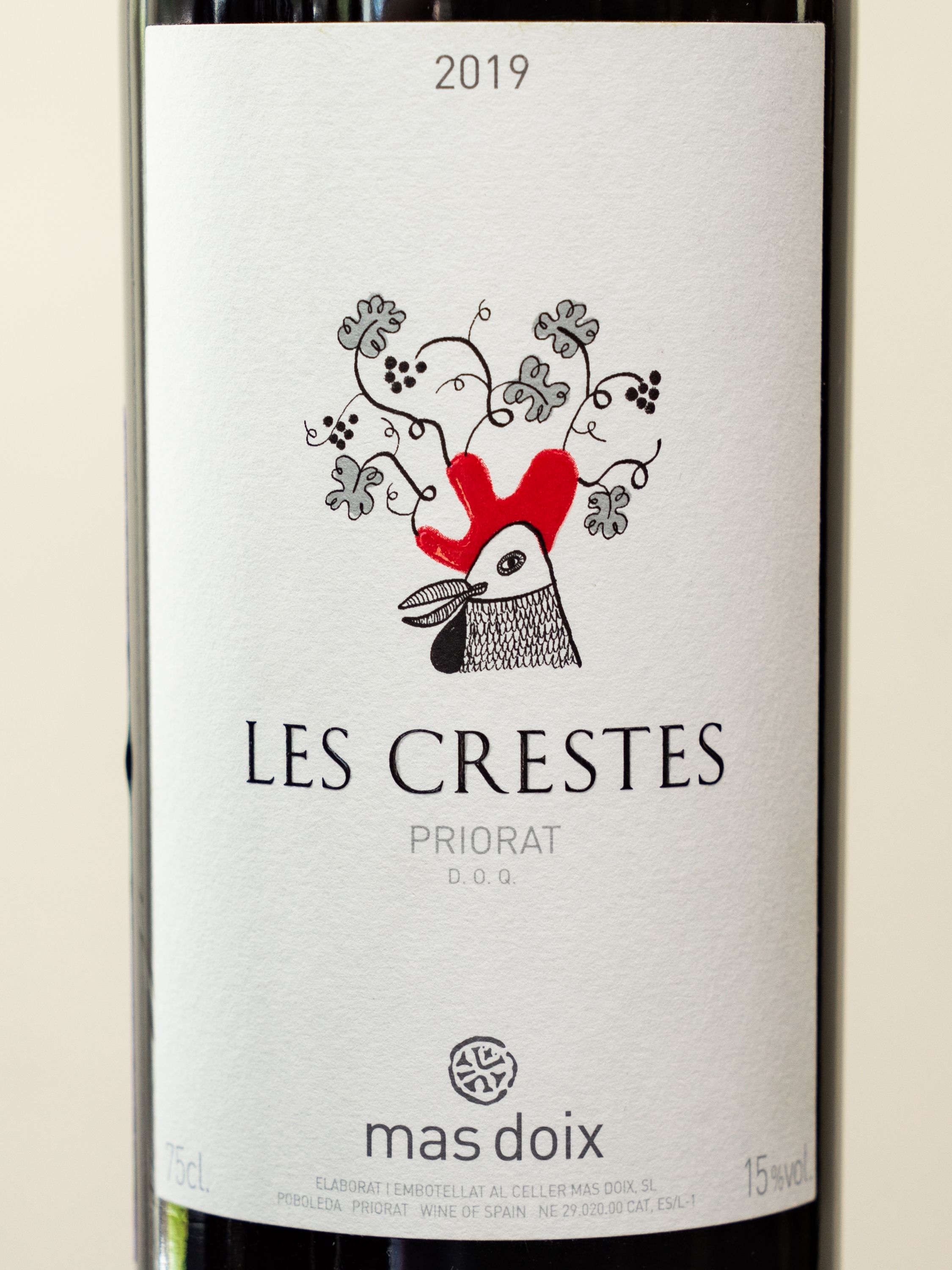 Купить испанское вино Mas Doix Les Crestes в винном ресторане Остерия цена Вино Mas Doix Les Crestes / Мас Доиш Лес Крестес