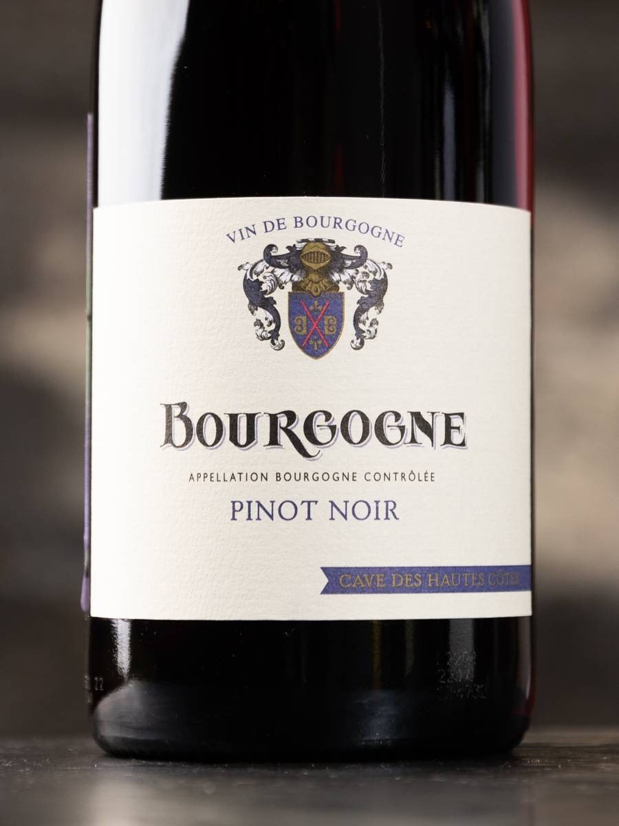Этикетка Bourgogne Pinot Noir Cave des Hautes Cotes