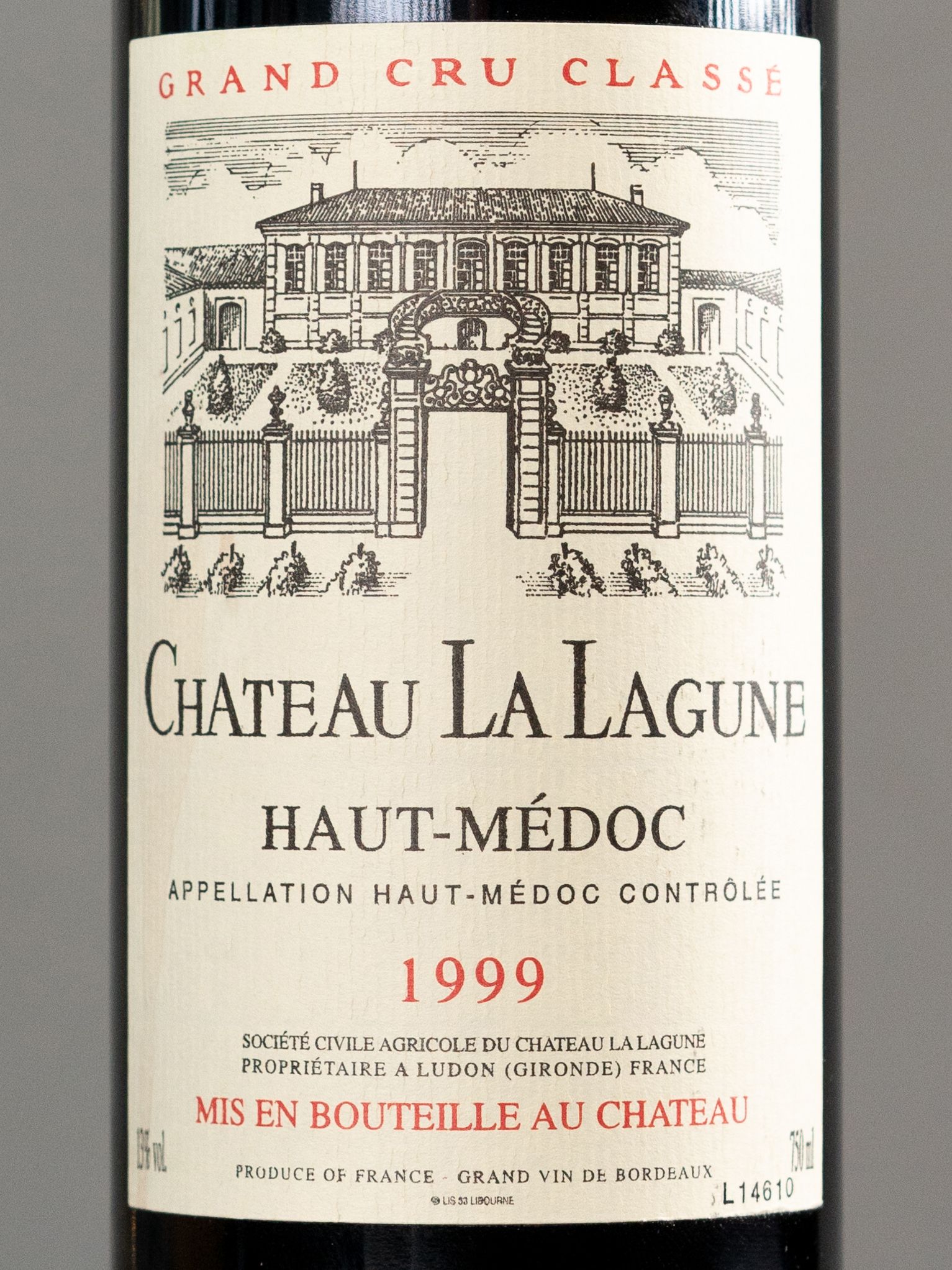 Вино Chateau La Lagune Haut-Medoc AOC 3-eme Grand Cru Classe 1999 купить в ресторане Остерия - лучшая цена Вино Chateau La Lagune Haut-Medoc AOC 3-eme Grand Cru Classe 1999 / О-Медок Шато Ля Лагюн 1999