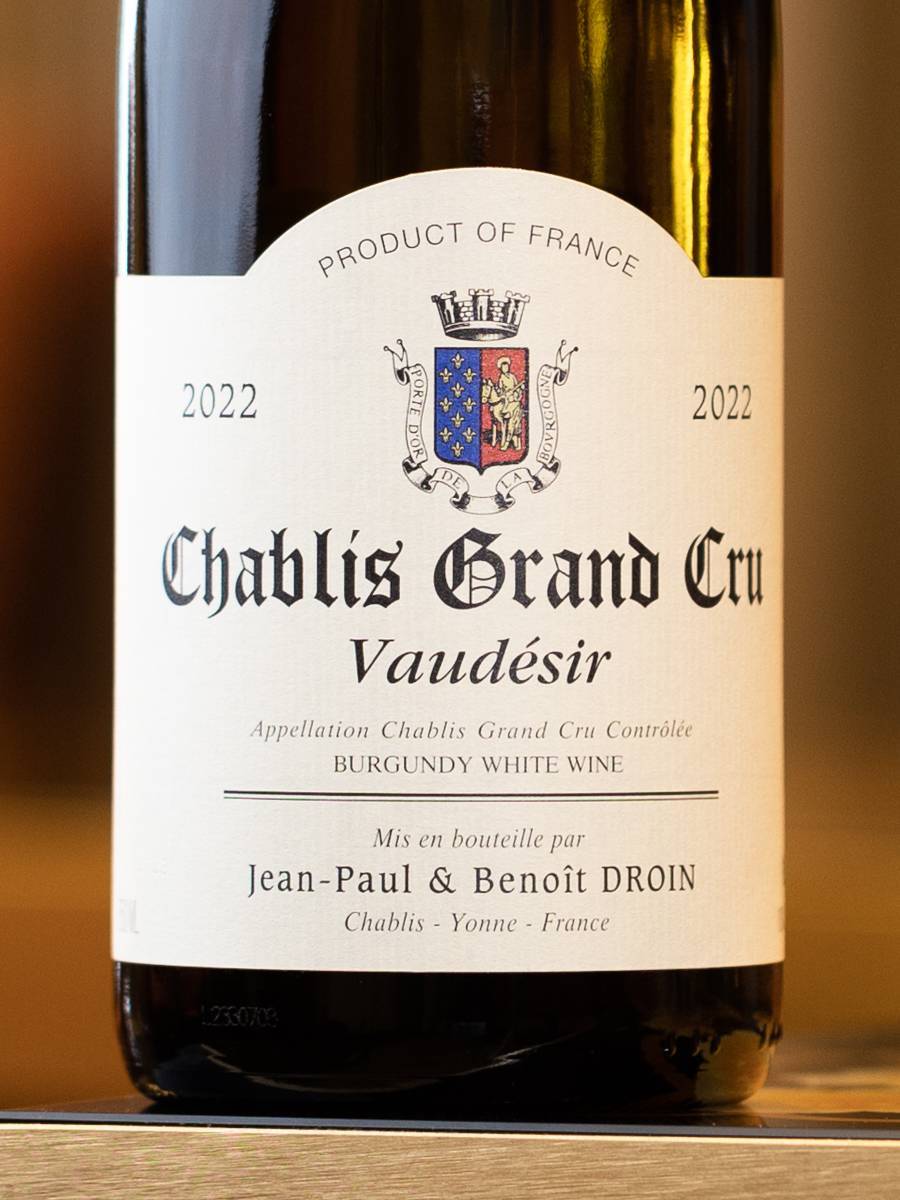 Вино Chablis Grand Cru Vaudesir Jean-Paul & Benoit Droin / Шабли Гран Крю Водезир Жан Поль и Бенуа Друэн