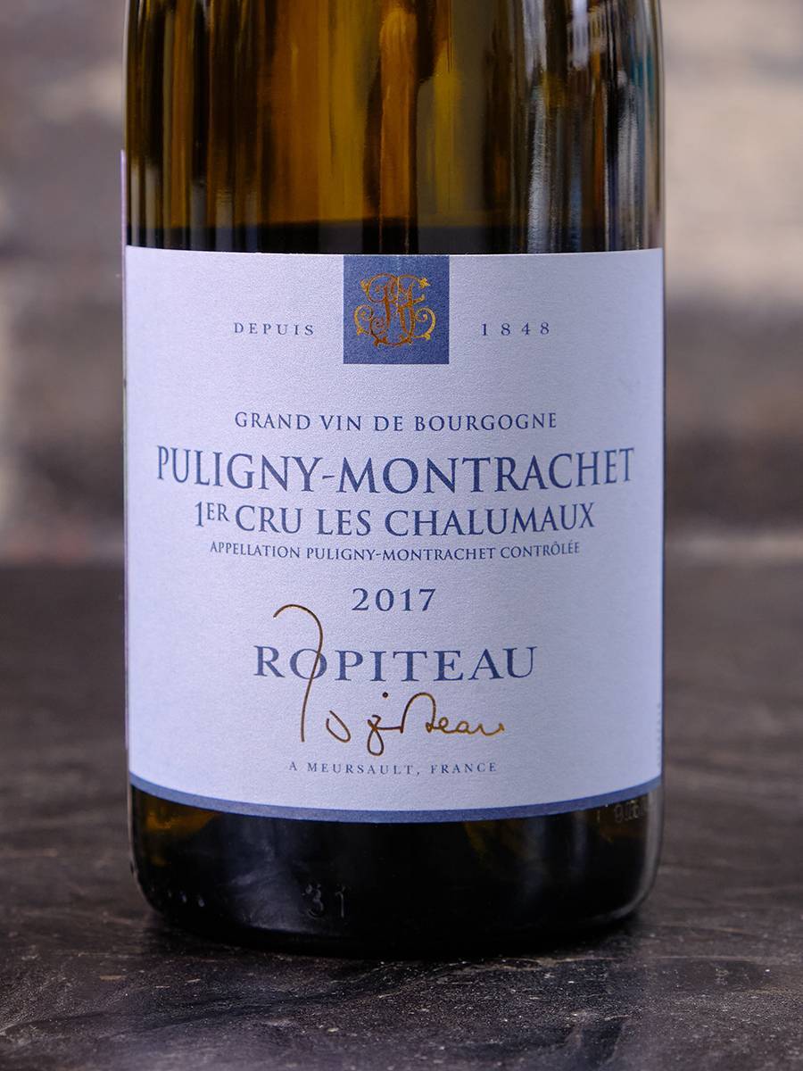 Этикетка Ropiteau Puligny-Montrachet Les Chalumeaux Premier Cru 2017
