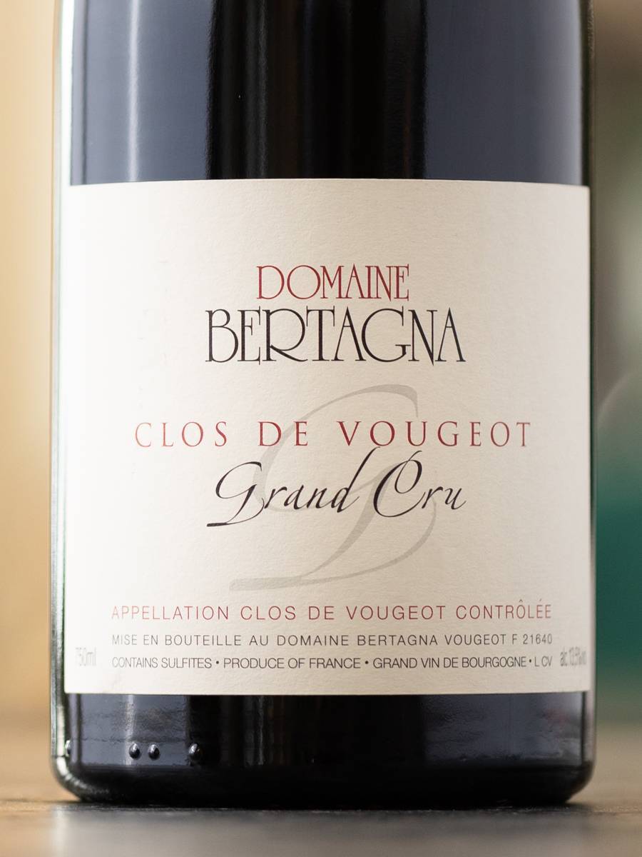 Этикетка Clos de Vougeot Grand Cru Domaine Bertagna