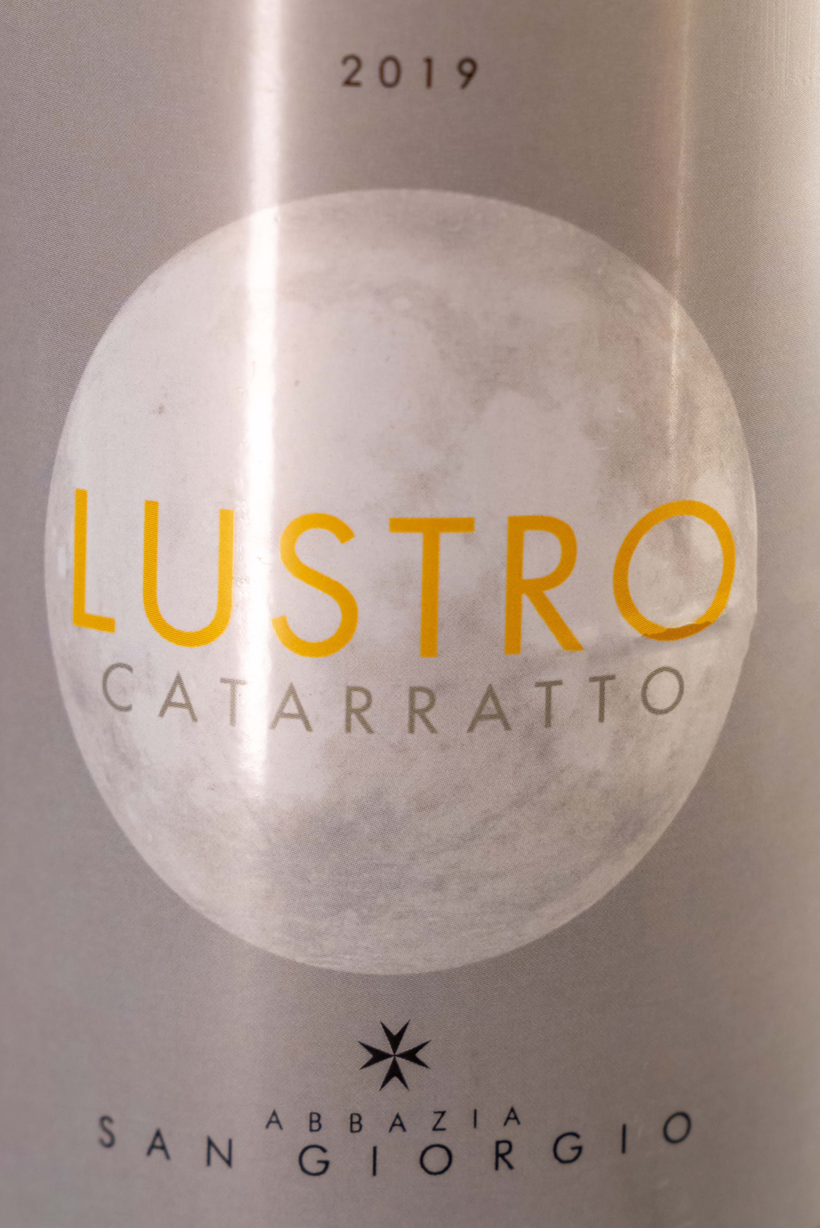 Этикетка Abbazia San Giorgio Lustro Catarratto Terre Siciliane IGT 2019