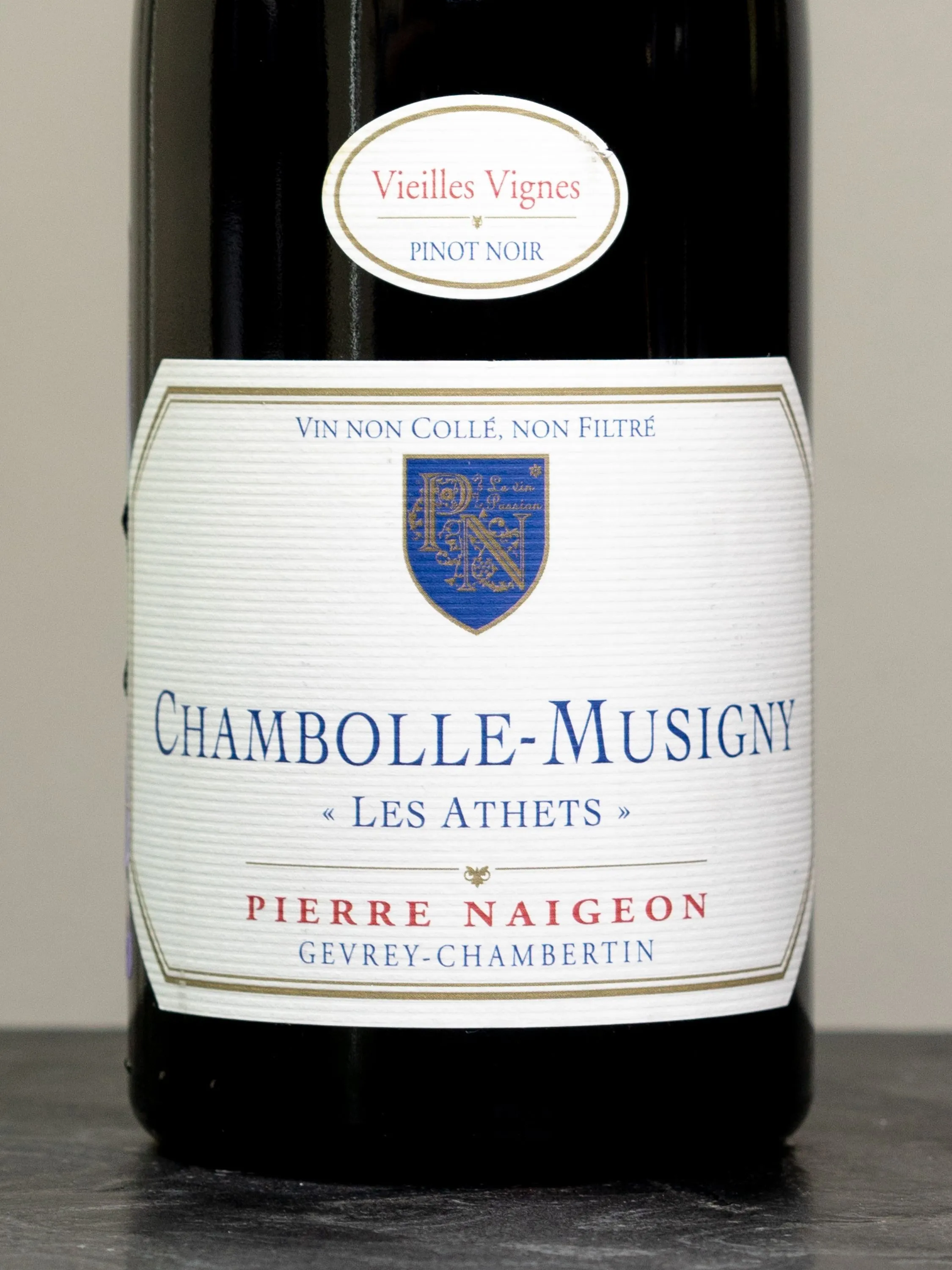 Этикетка Pierre Naigeon Chambolle-Musigny Les Athets Vieilles Vignes