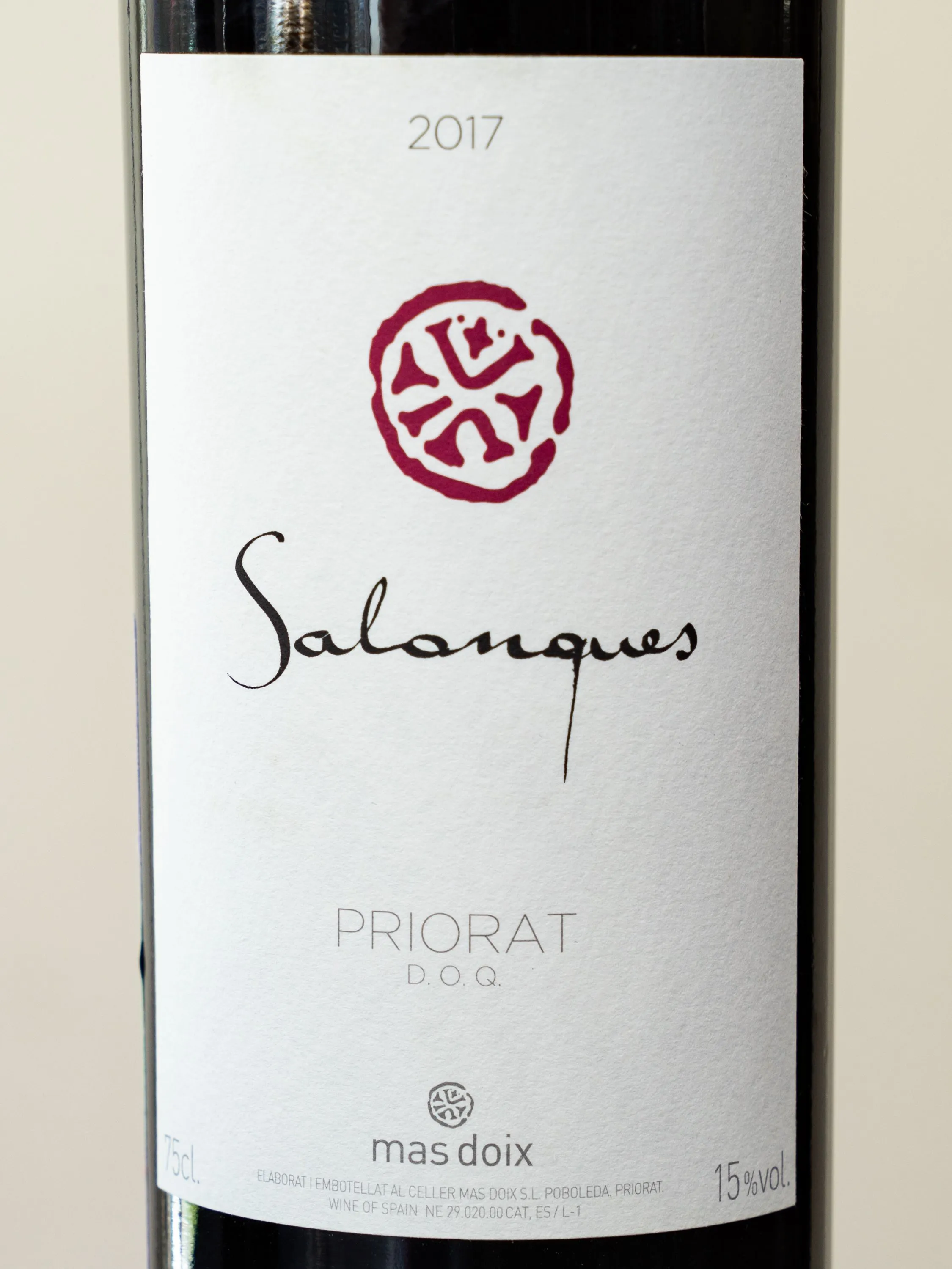 Купить испанское вино Mas Doix Salanques Priorat в винном ресторане Остерия цена Вино Mas Doix Salanques Priorat / Мас Дойш Саланкес Приорат