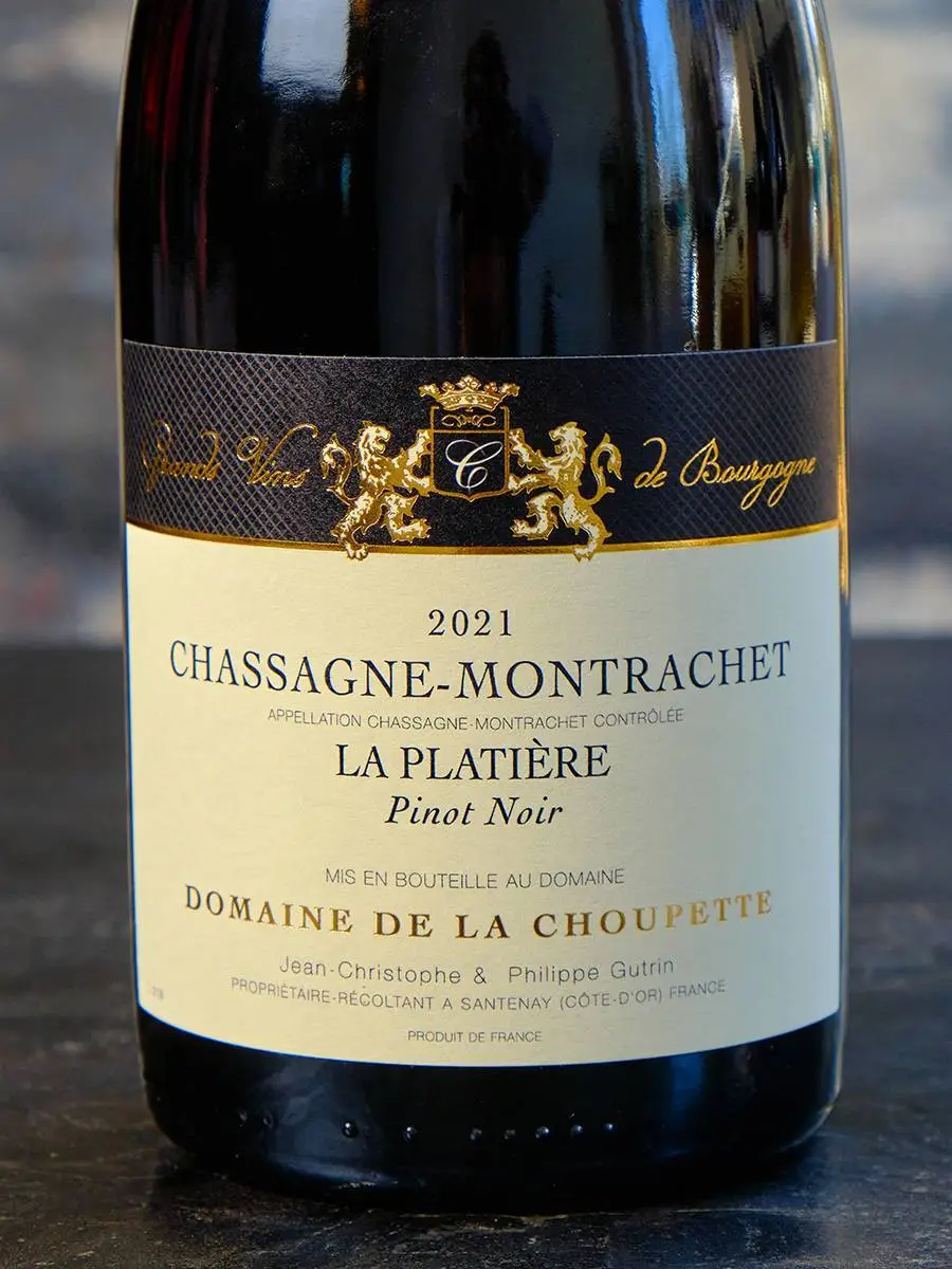 Этикетка Domaine de la Choupette Chassagne-Montrachet 1er Cru La Platiere 2021