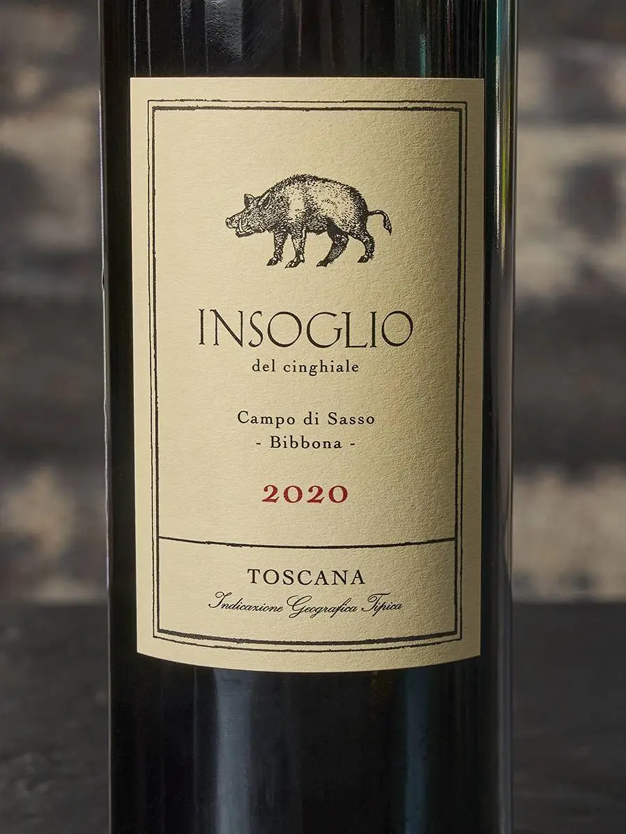 Вино Insoglio del Cinghiale купить в винном ресторане Остерия - лучшая цена Вино Insoglio del Cinghiale Toscana 2020 / Инсолио дель Чингиале Тоскана